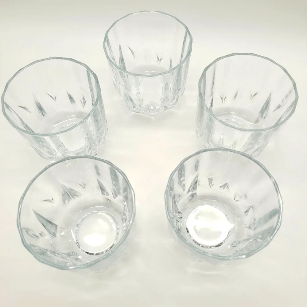Pasabahce Vertical Ridges Old Fashioned Rocks Glasses x5​​​